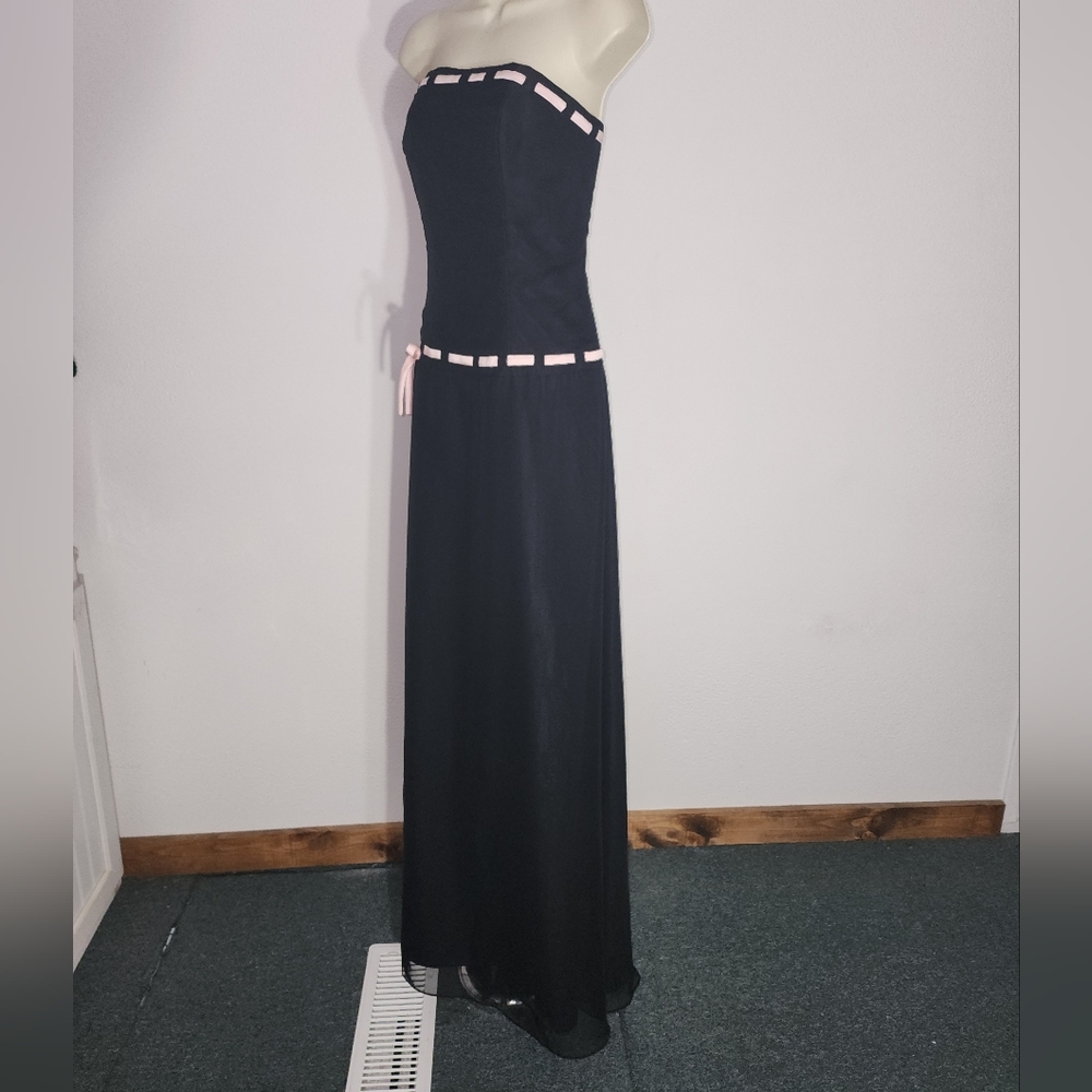 Forever Yours Gown Strapless Prom Maxi Black Size 10 - Picture 6 of 13